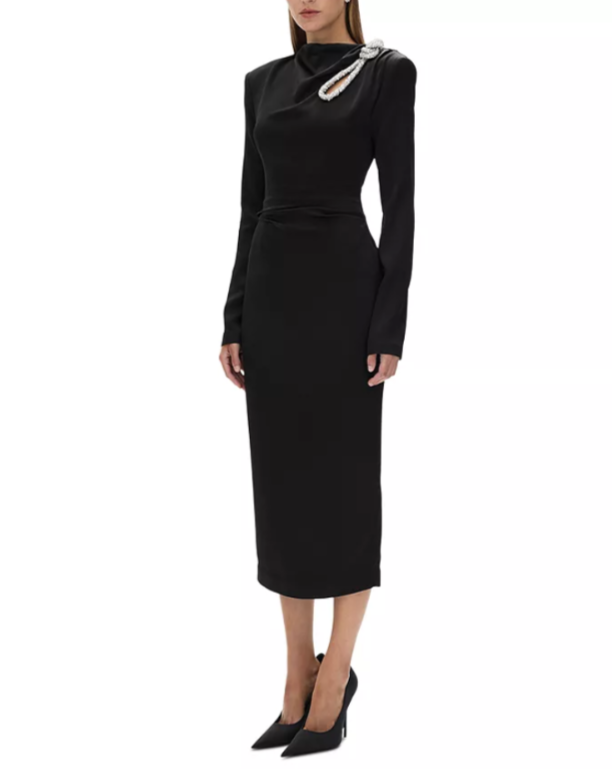 Rachel Gilbert Henrietta Embellished Midi Dress MSRP $1495