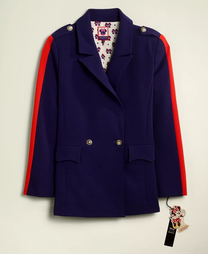 Disney Women's Minnie Majorette Double-Breasted Boyfriend Blazer MSRP $120