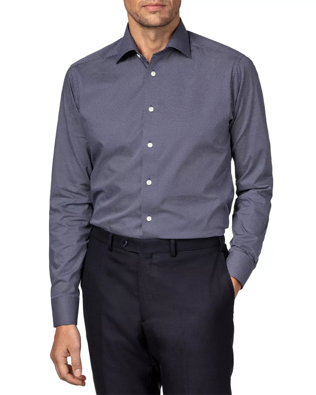 Eton Dotted Slim Fit Dress Shirt MSRP $270