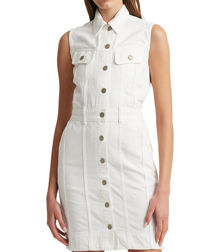 Lauren Ralph Lauren Denim Sleeveless Dress MSRP $165