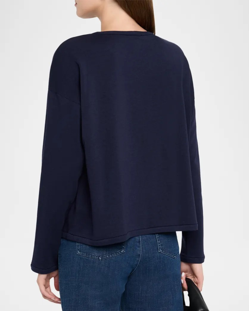Eileen Fisher Round Neck Cropped Box Top MSRP $138