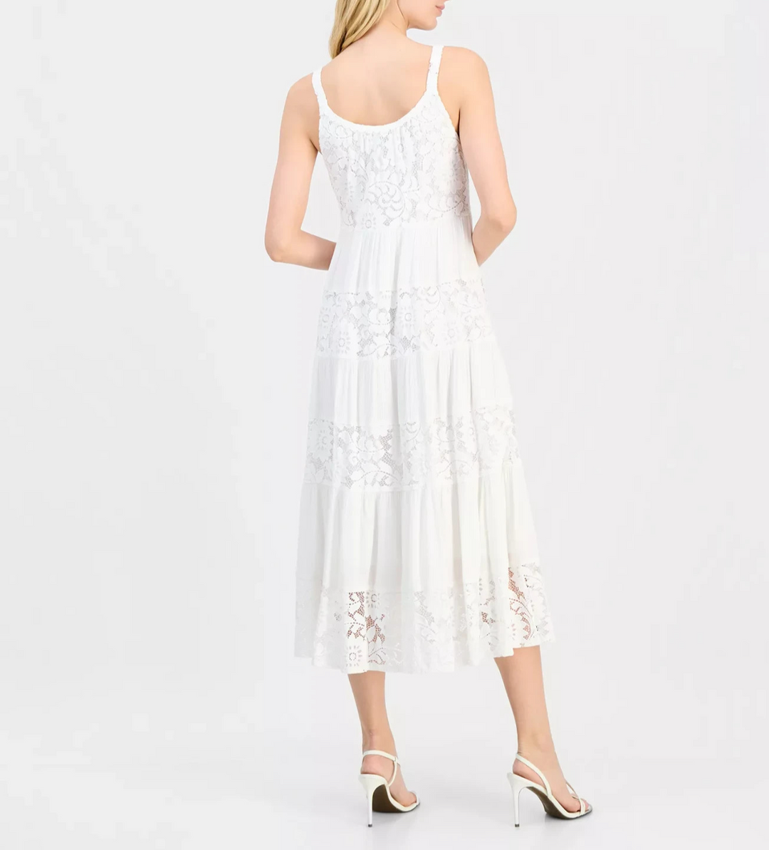 Robbie Bee Sleeveless Tiered Midi Dress MSRP $89