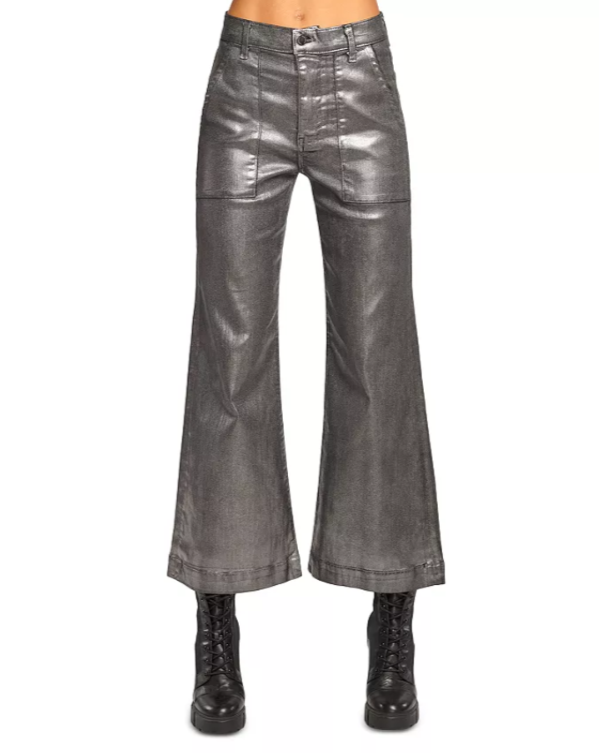 Ramy Brook Clifford Cropped Metallic Pants MSRP $295