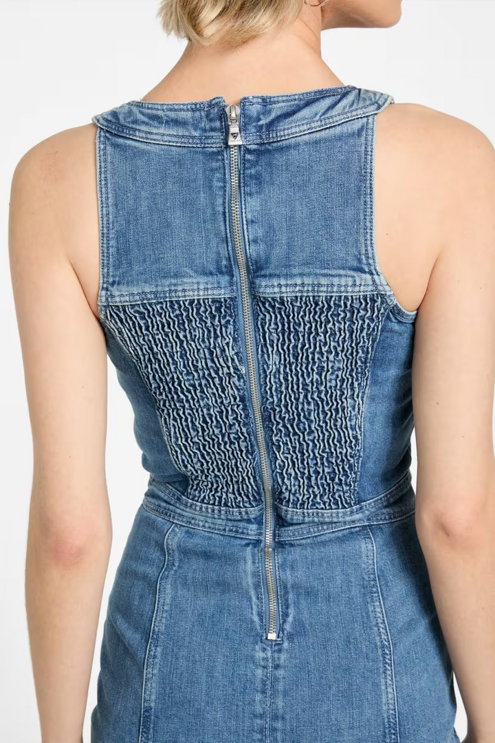 GUESS Lisbeth MIDI Denim Dress MSRP $188