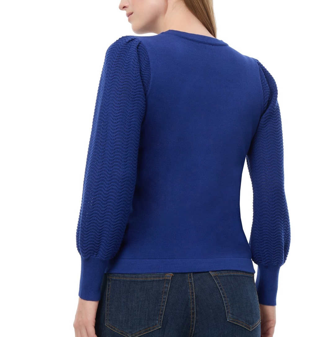 Jones New York Women's Solid-Color Mixed-Stitch Sweater MSRP $89