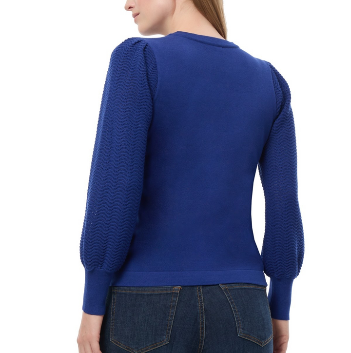 Jones New York Women's Solid-Color Mixed-Stitch Sweater MSRP $89