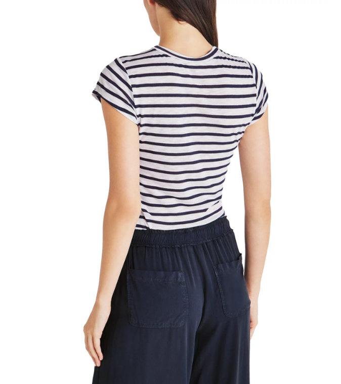 Splendid Nautical Stripe Crewneck Tee MSRP $58