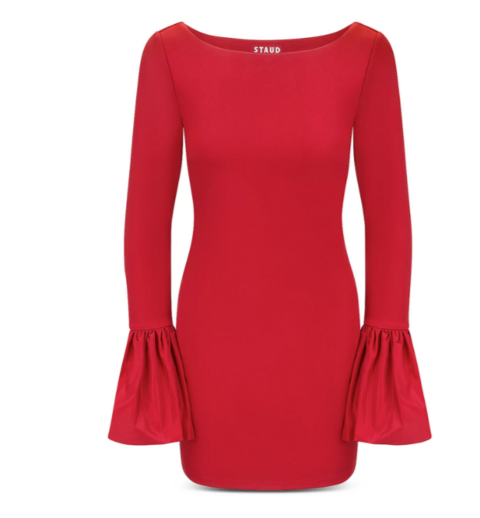STAUD Hawthorne Bell Cuff Dress MSRP $345