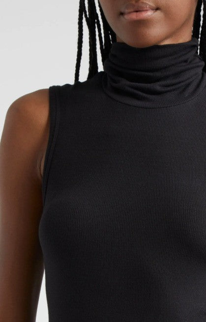 Atm Anthony Thomas Melillo Rib Knit Turtle Neck Vest MSRP $195