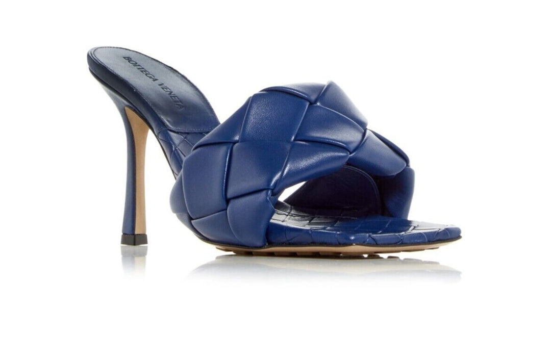 Bottega Veneta Women's Lido Woven High Heel Slide Sandals M2 353