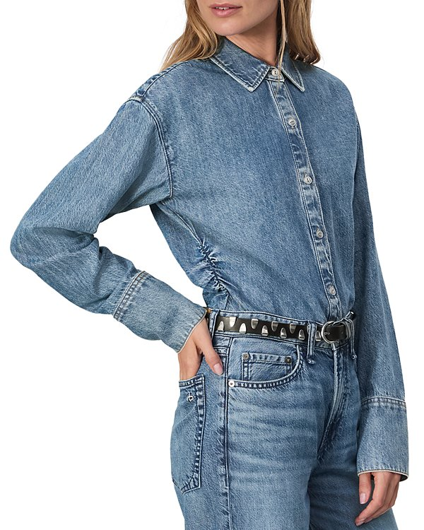 rag & bone Leah Ultra Featherweight Denim Shirt MSRP $258