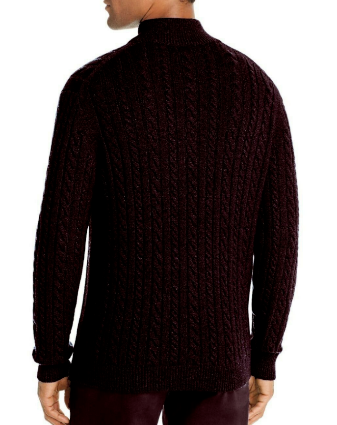 The Men's Store Half-Button Cable Sweater