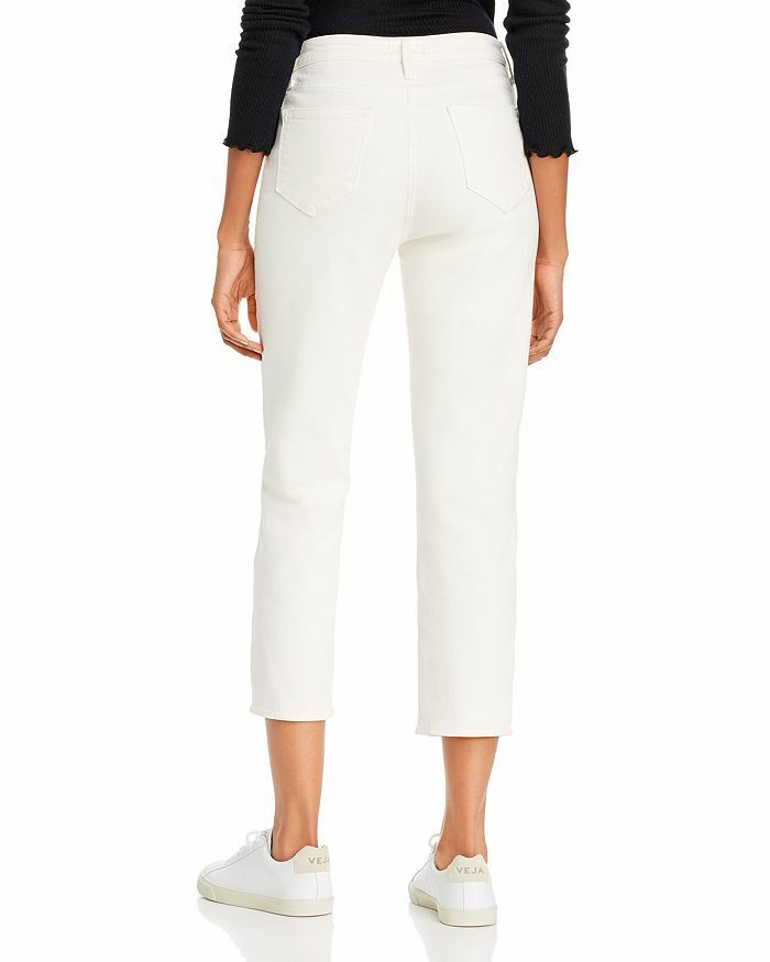 AQUA Relaxed Cropped Straight-Leg Jeans