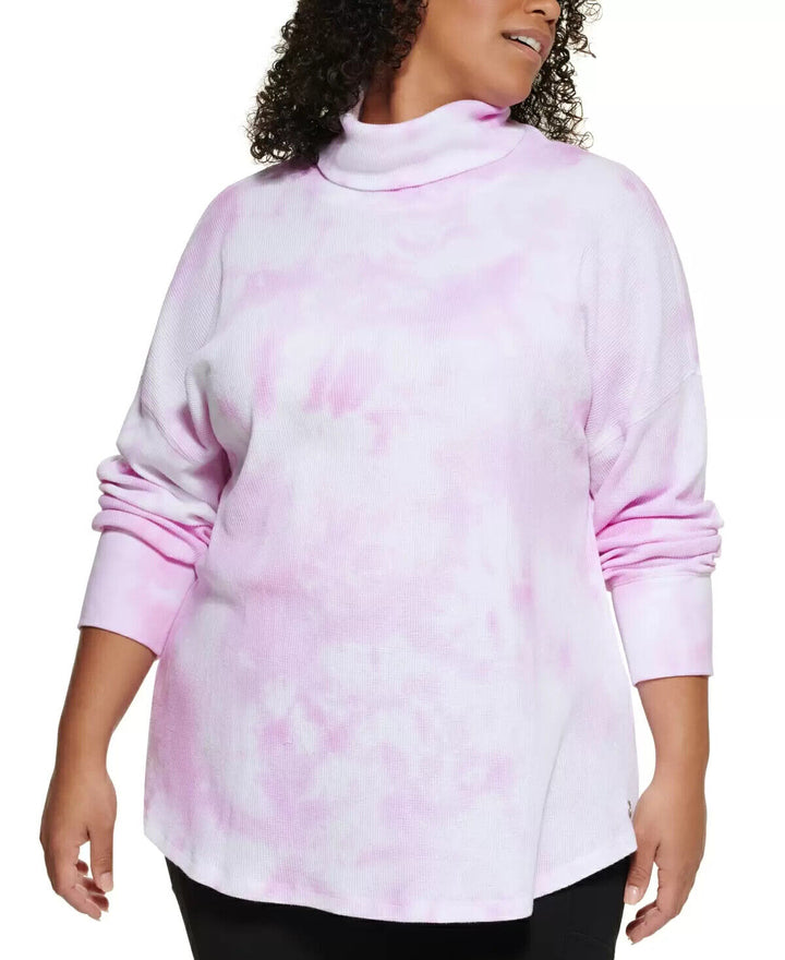 Calvin Klein Plus Size Tie-Dye-Print Top