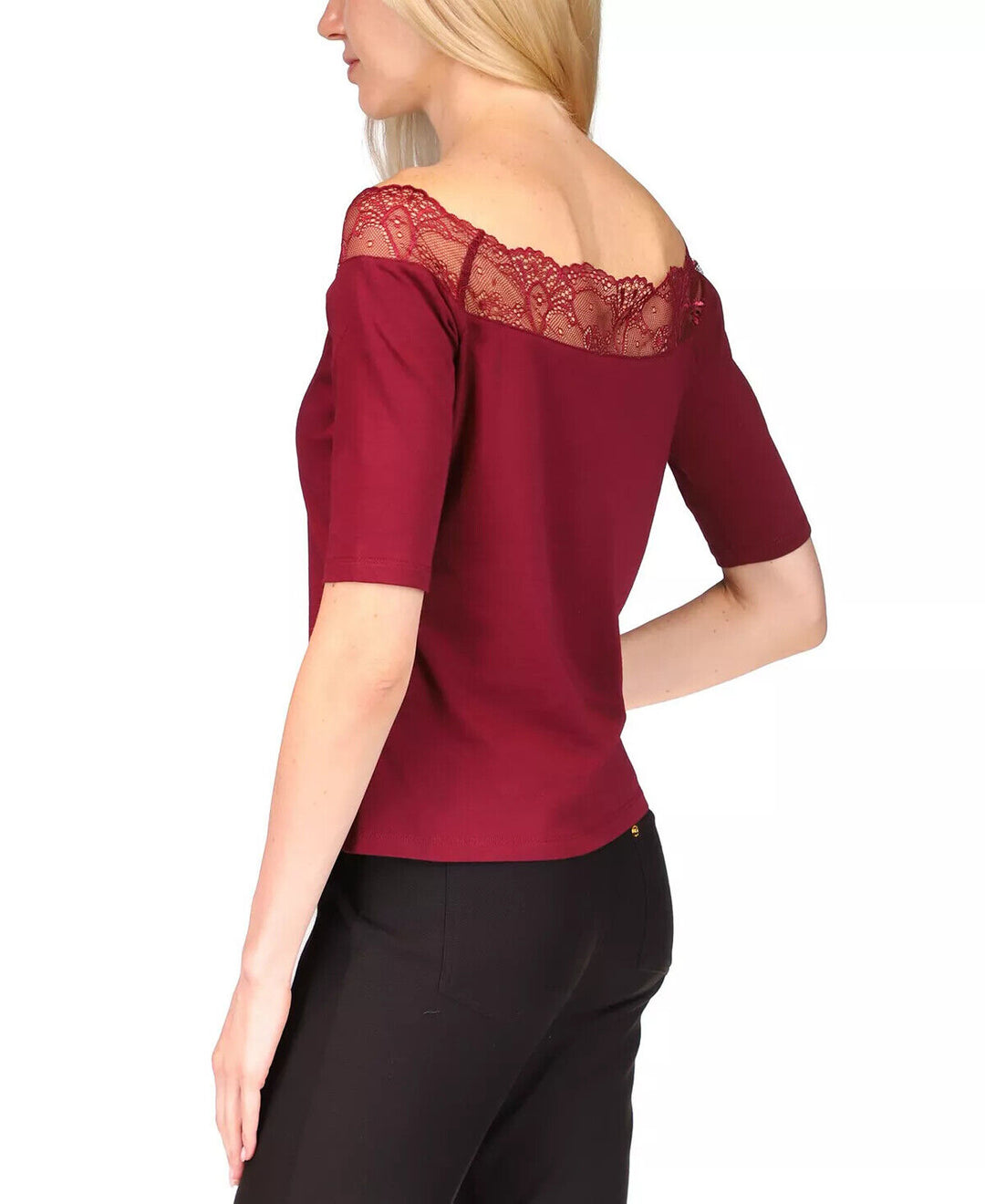 MICHAEL Michael Kors Petite Lace-Trim Off-The-Shoulder Top