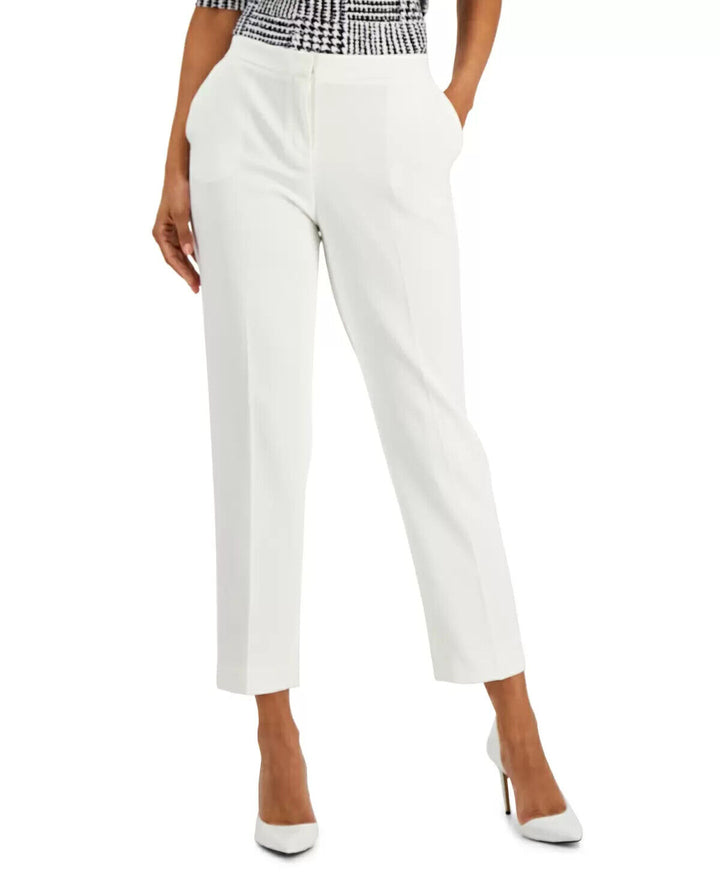 Kasper Crepe Straight Leg Pants