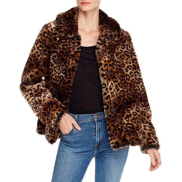 MKT Studio Miniloo Faux Fur Leopard-Print Coat