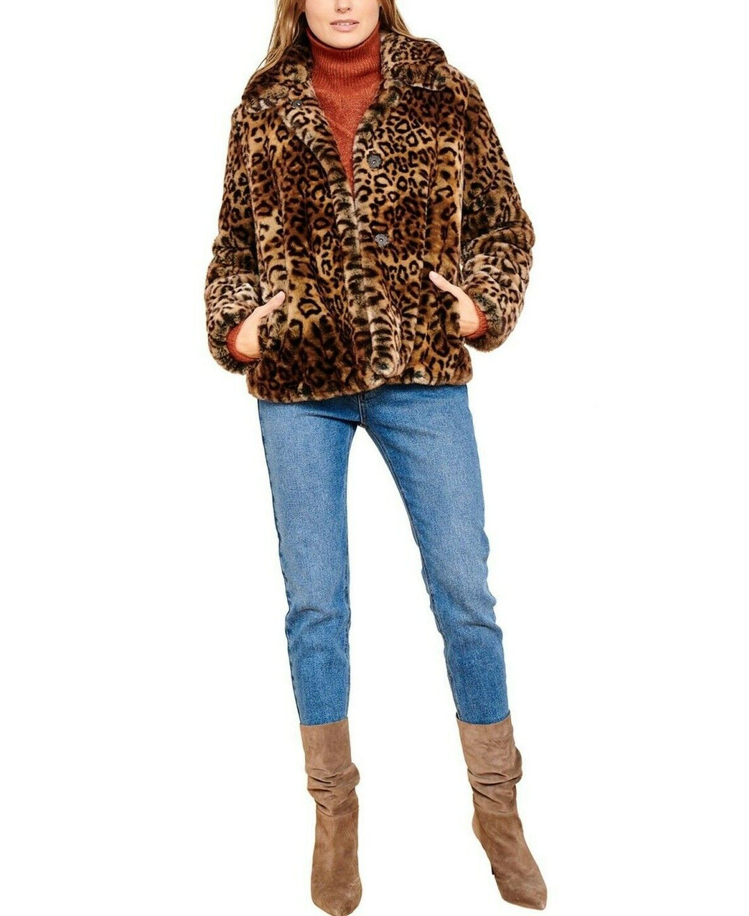 MKT Studio Miniloo Faux Fur Leopard-Print Coat