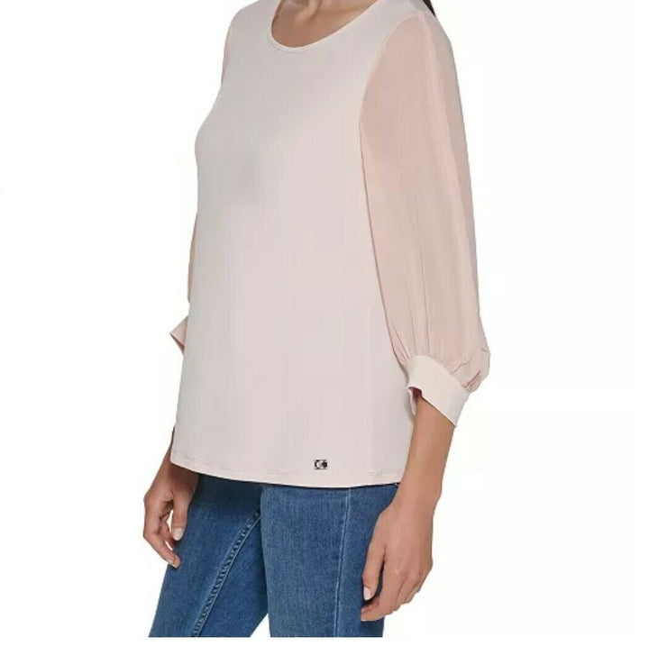 Calvin Klein 3/4 Chiffon Sleeve Blouse