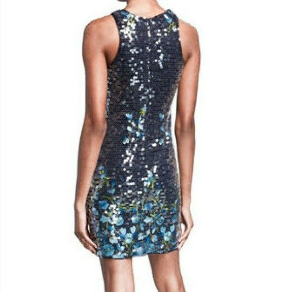 Aidan by Aidan Mattox Sequined Embroidered Dress