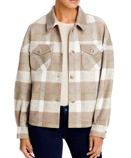 Bagatelle Plaid Faux Suede Jacket