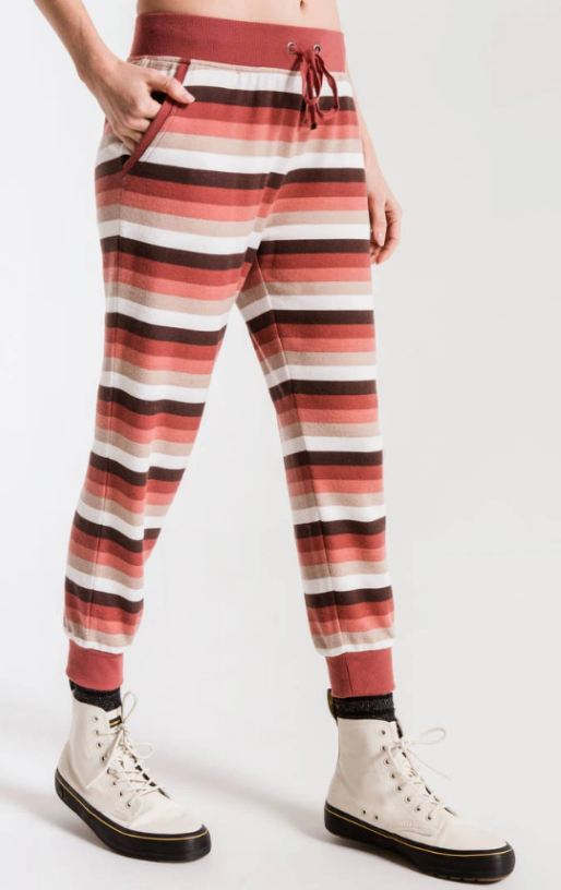 Z Supply Rainbow Stripe Cropped Jogger