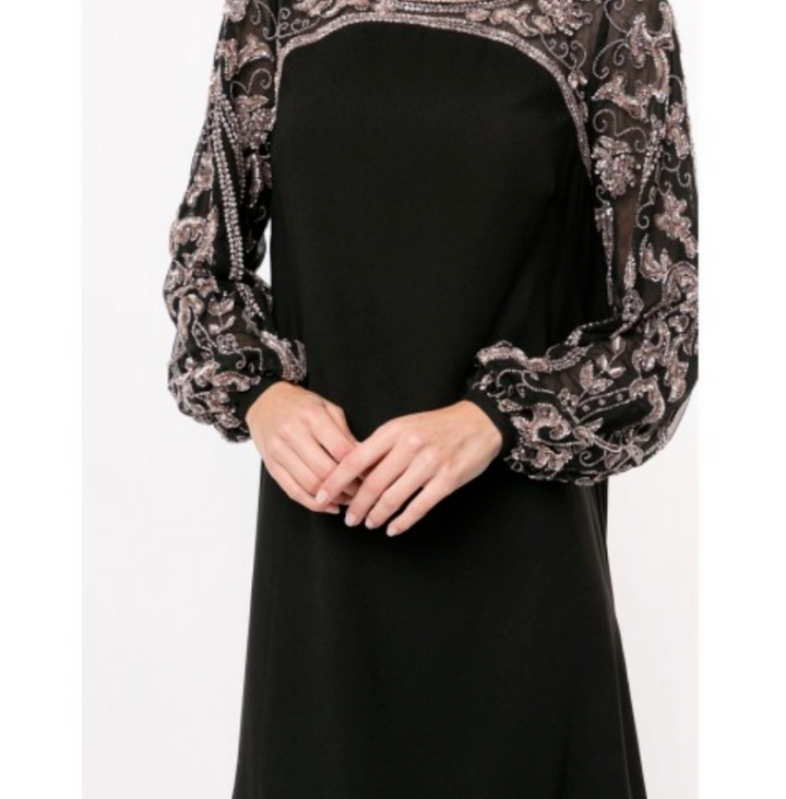 Aidan Mattox Embellished Mini Shift Dress