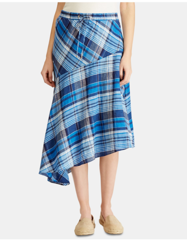 LAUREN RALPH LAUREN Karundia Plaid Peasant Skirt