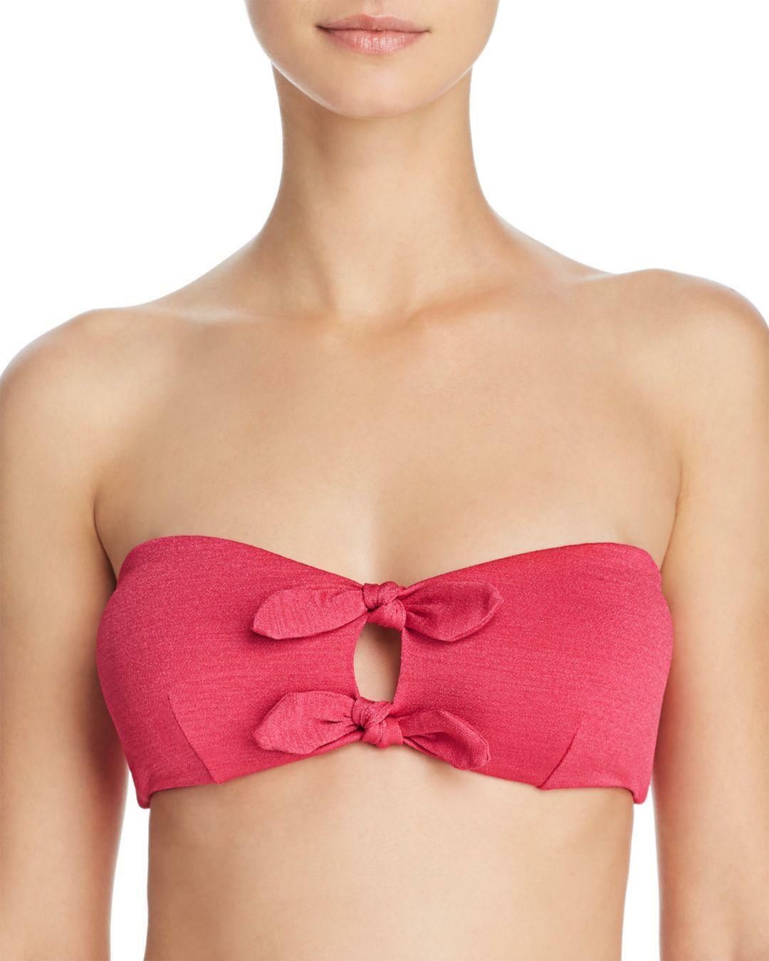 MINKPINK Lola Tie-Front Bandeau Bikini Top