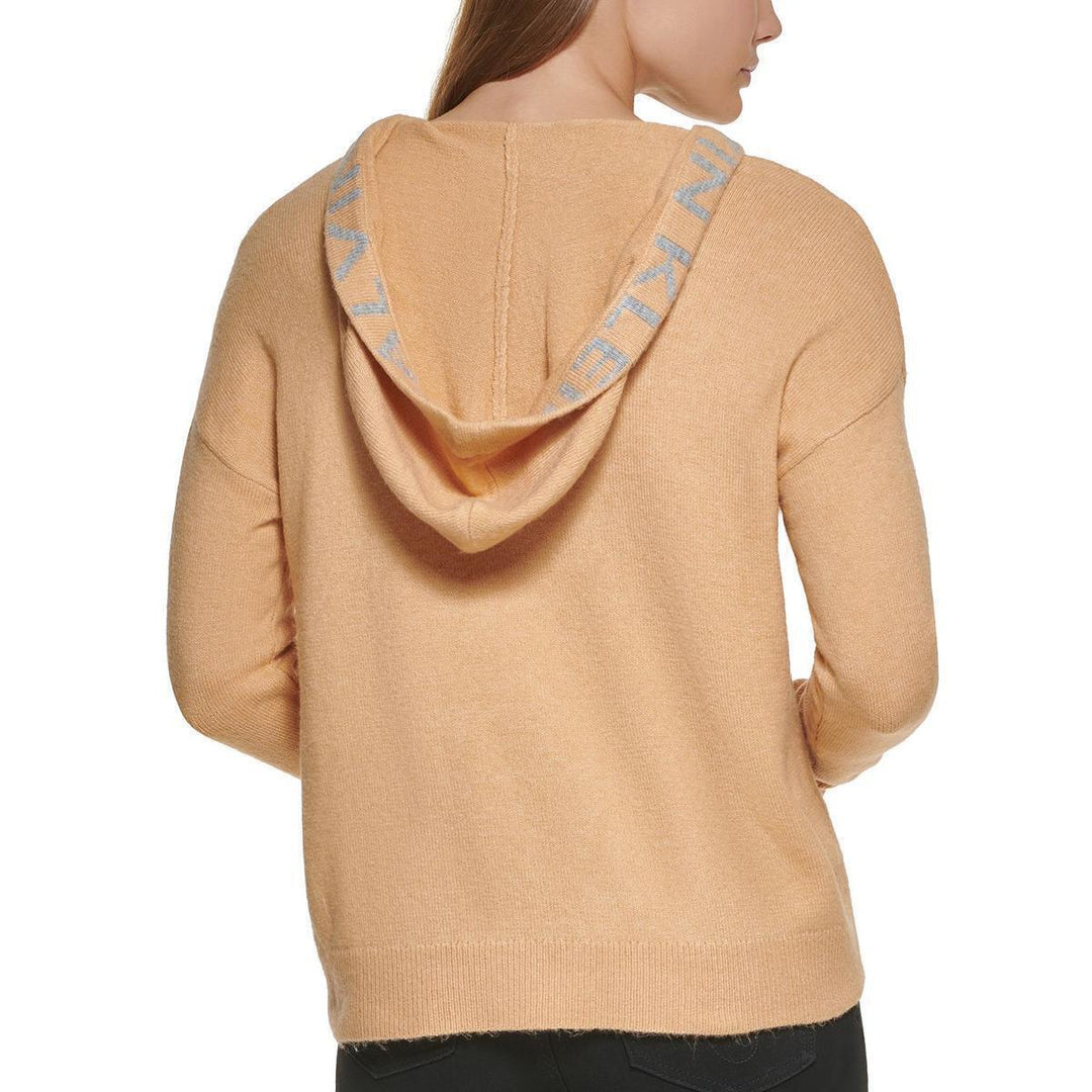 Calvin Klein V-Neck Logo Hood Sweater