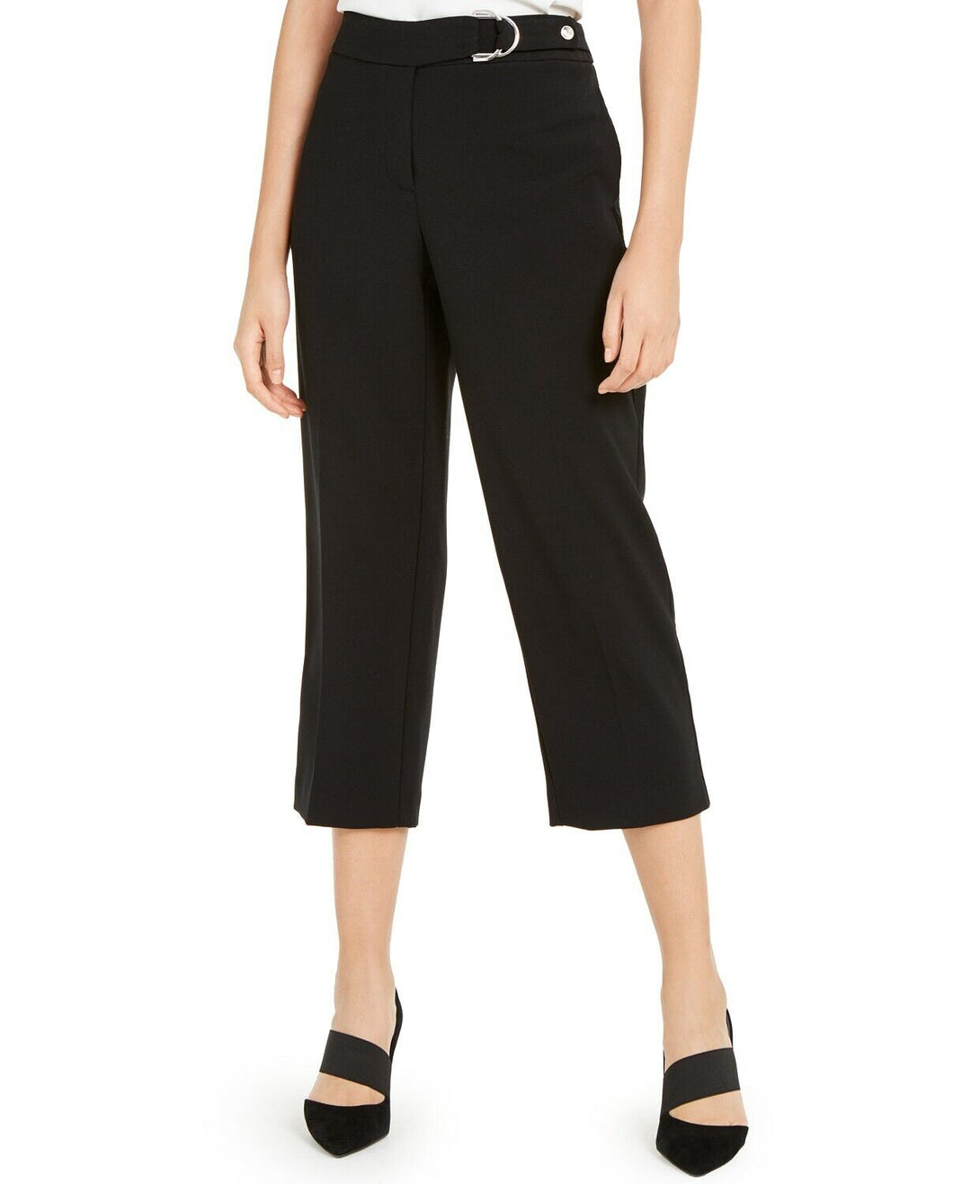 Alfani Buckle-Waist Cropped Pants