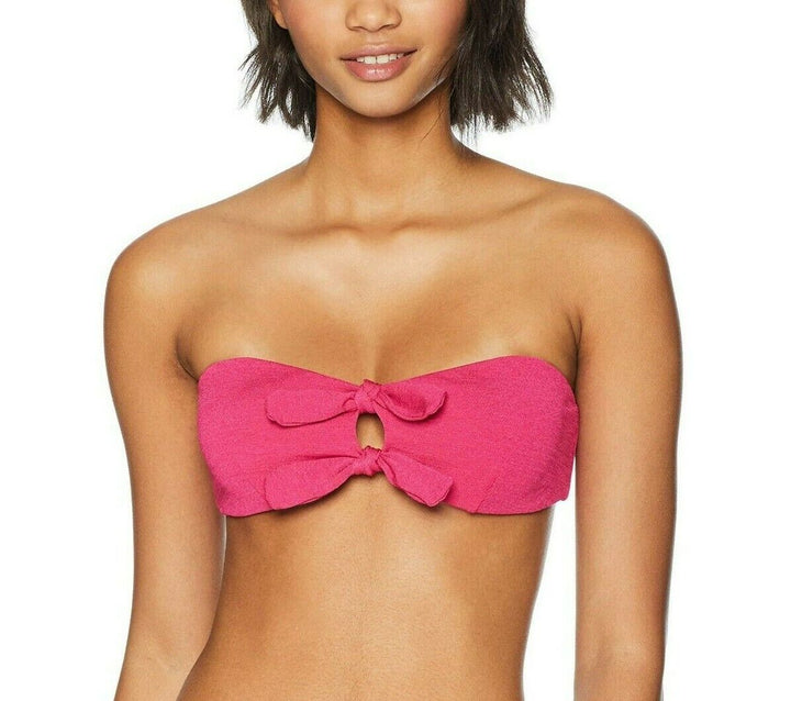 MINKPINK Lola Tie-Front Bandeau Bikini Top