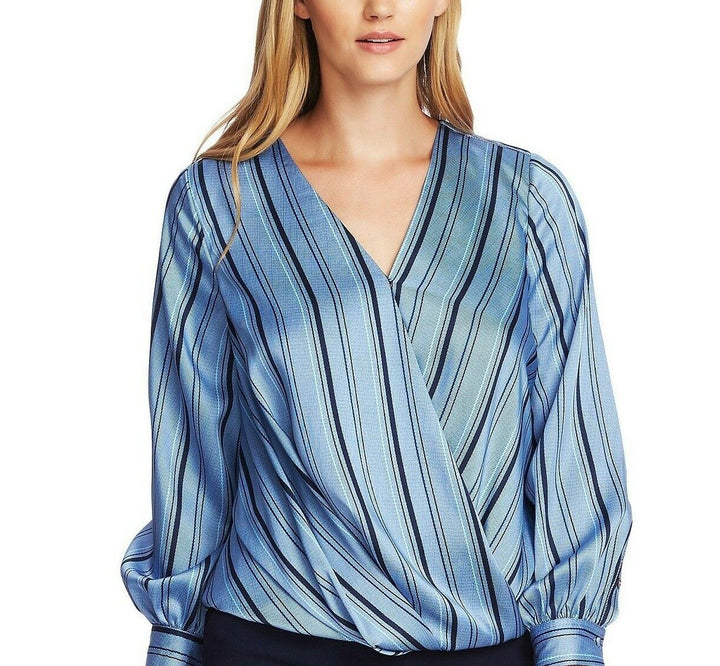 Vince Camuto Stripe Wrap-Front Blouse