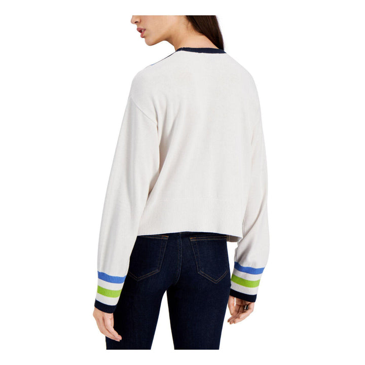 Tommy Hilfiger Striped-Trim Cropped Sweater