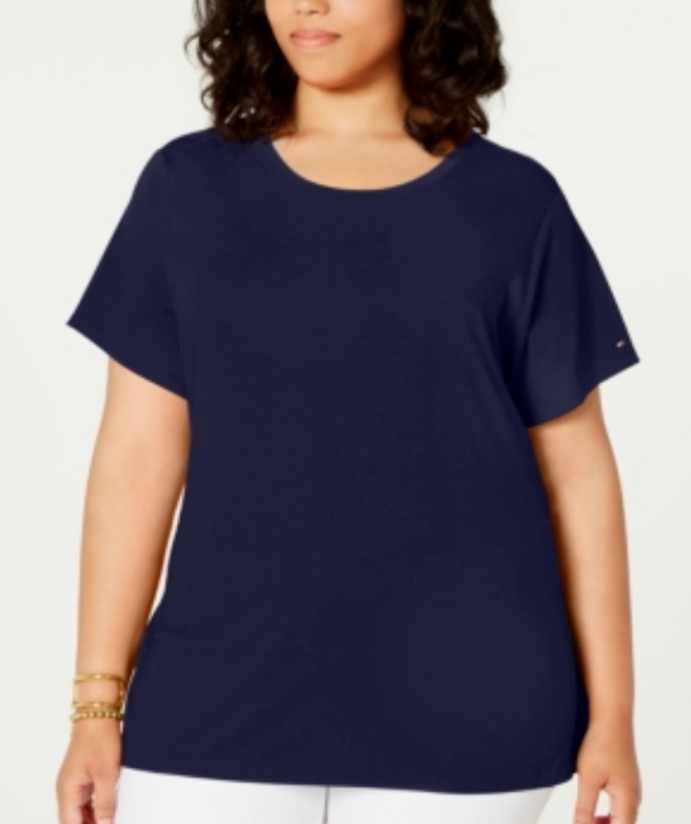 Tommy Hilfiger Plus Size Tie-Waist Top