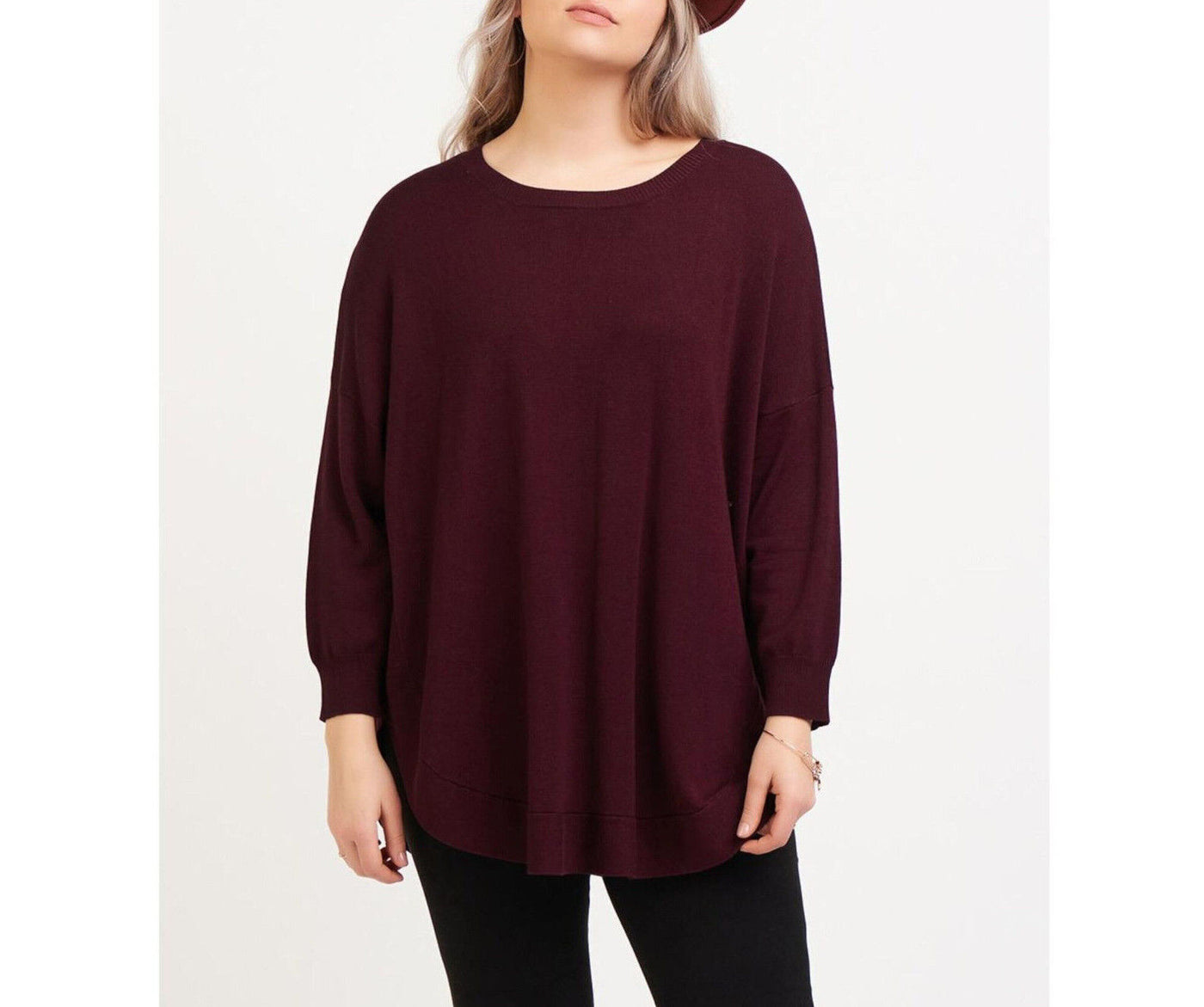 Black Tape Plus Size Drop-Shoulder Sweater