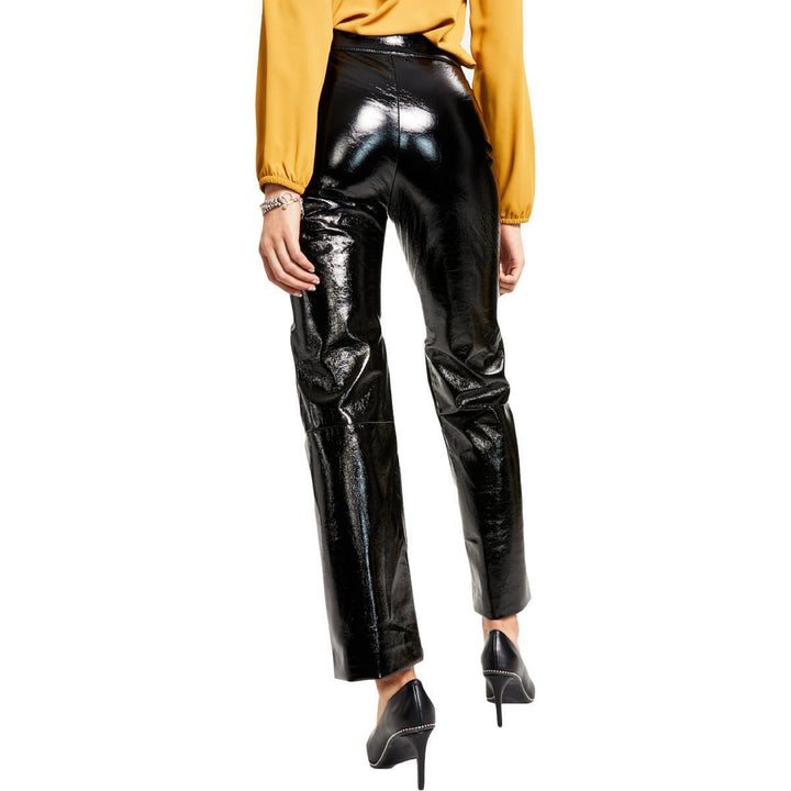 LNA Patent Faux-Leather Crinkled Pants