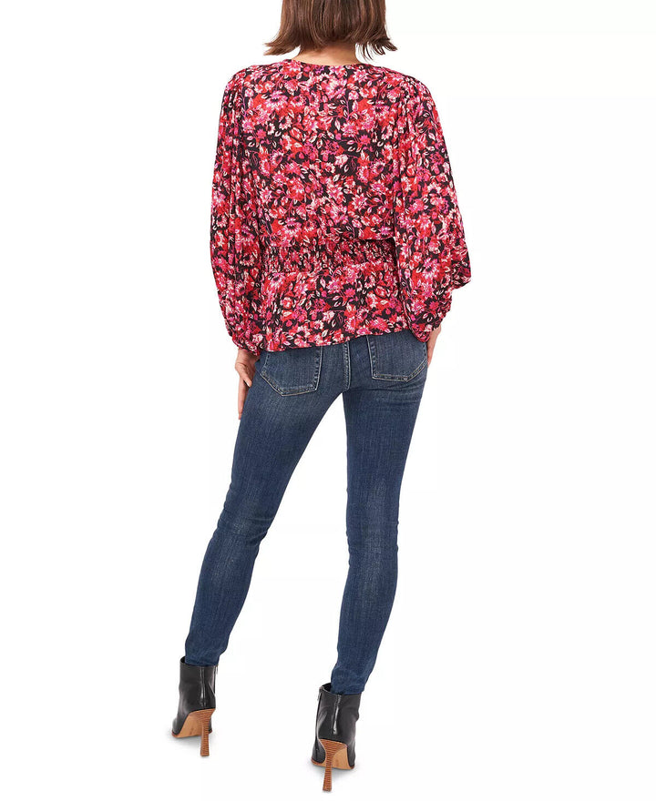 Vince Camuto Printed Peplum Blouse