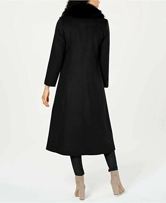 Forecaster Fox Fur-Collar Maxi Coat