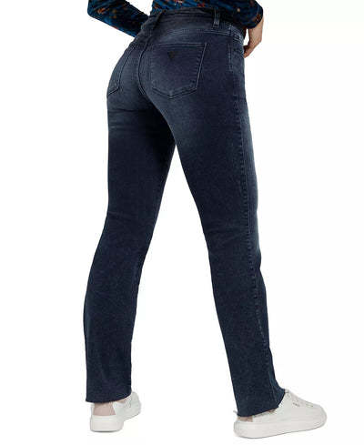 GUESS Sexy Straight-Leg Raw-Hem Jeans