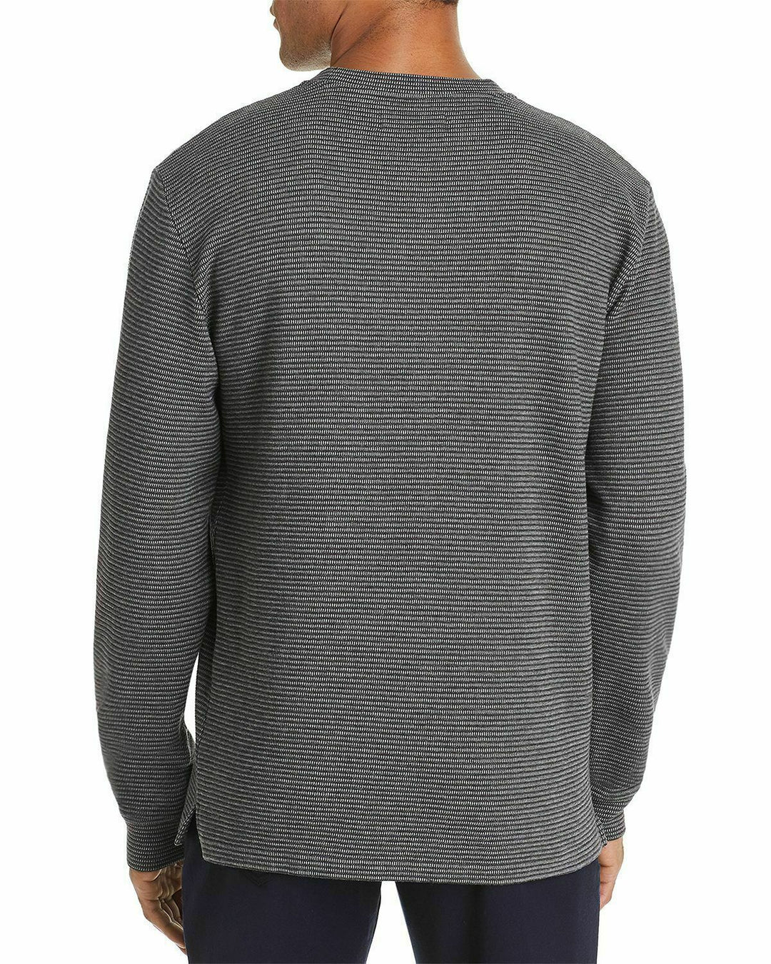 The Men's Store Micro-Stripe Long-Sleeve Tee