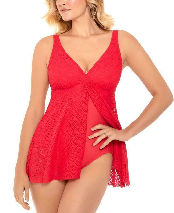 Swim Solutions Crochet Flyaway Swimdress