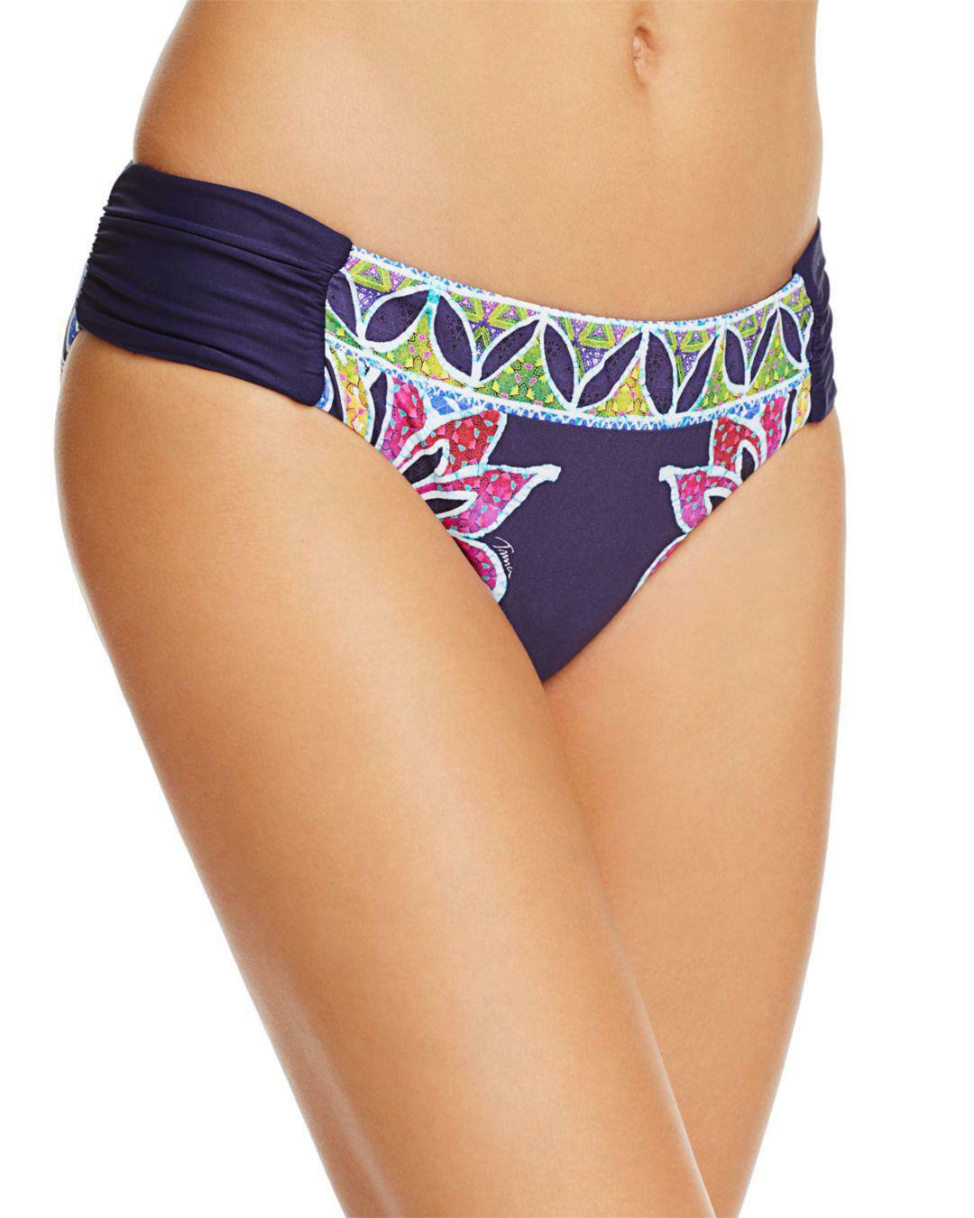 Trina Turk Lotus Batik Reversible Bikini Bottom