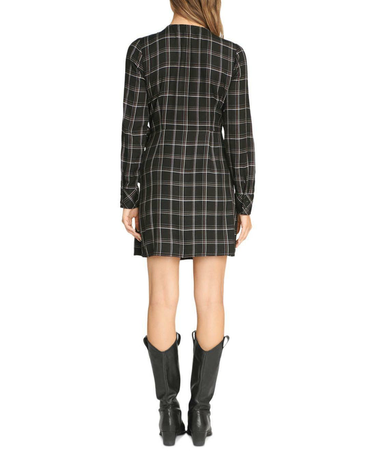 Sanctuary Upbeat Plaid Faux-Wrap Dress