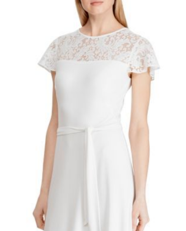 Lauren Ralph Lauren Petites Lace-Inset Dress