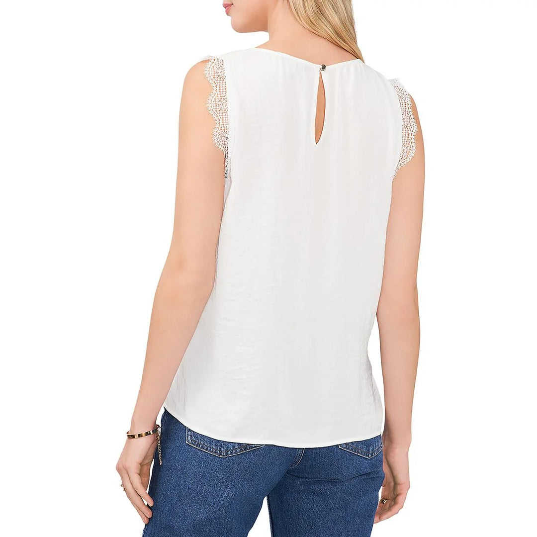 VINCE CAMUTO Lace Cap Sleeve Top