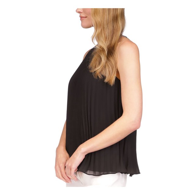 MICHAEL Michael Kors Pleated Chain Trim Top