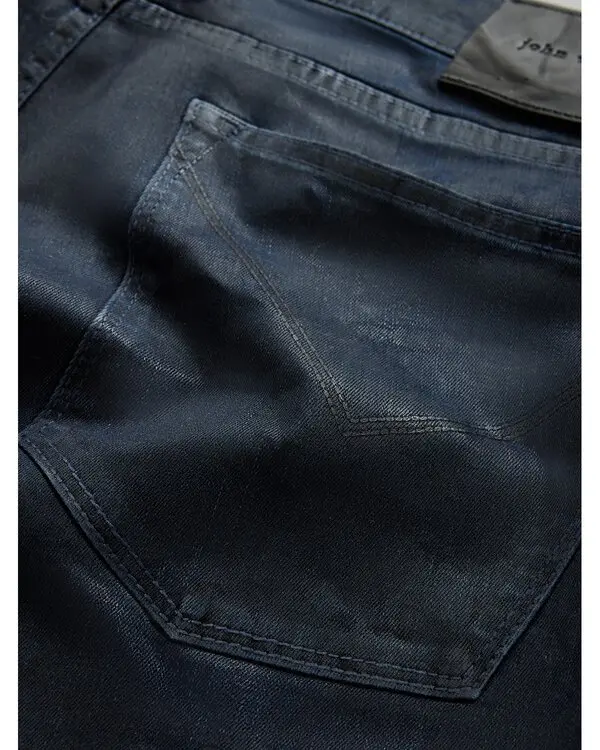 John Varvatos Slim Fit Waxed Coated Jeans MSRP $248