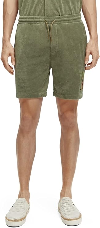 Scotch & Soda MEN Embroidered Toweling Bermuda Shorts