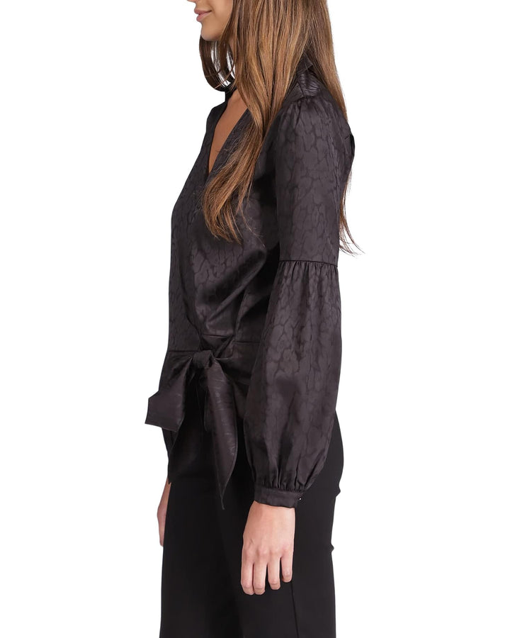 MICHAEL Michael Kors Cheetah Jacquard Wrap Top